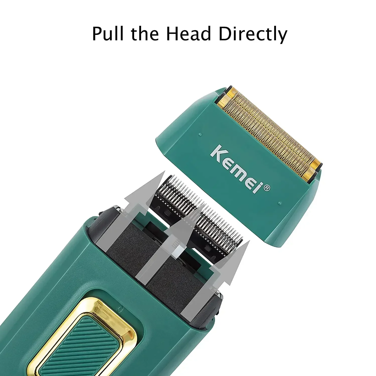 Kemei-ماكينة حلاقة كهربائية أصلع احترافية ، رأس أصلع ، لاسلكي ، قابل لإعادة الشحن ، مقاوم للماء ، تقطيع دقيق ، إغلاق ، حلق ، 2031