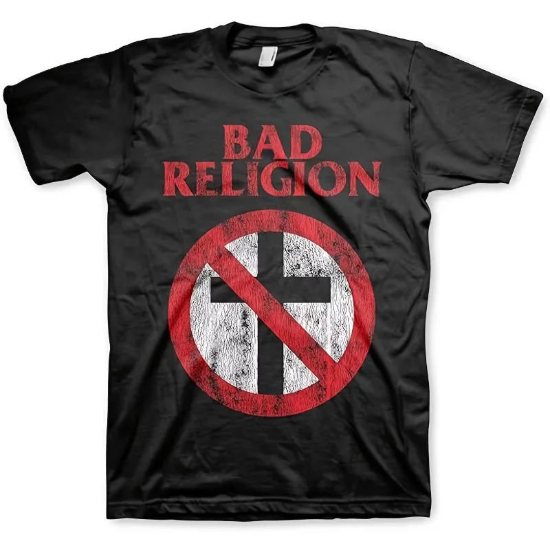 Camiseta de Verano para Hombre y Mujer, Estilo Retro, Estampado de Bad Religion, Moda Urbana, Punk Rock