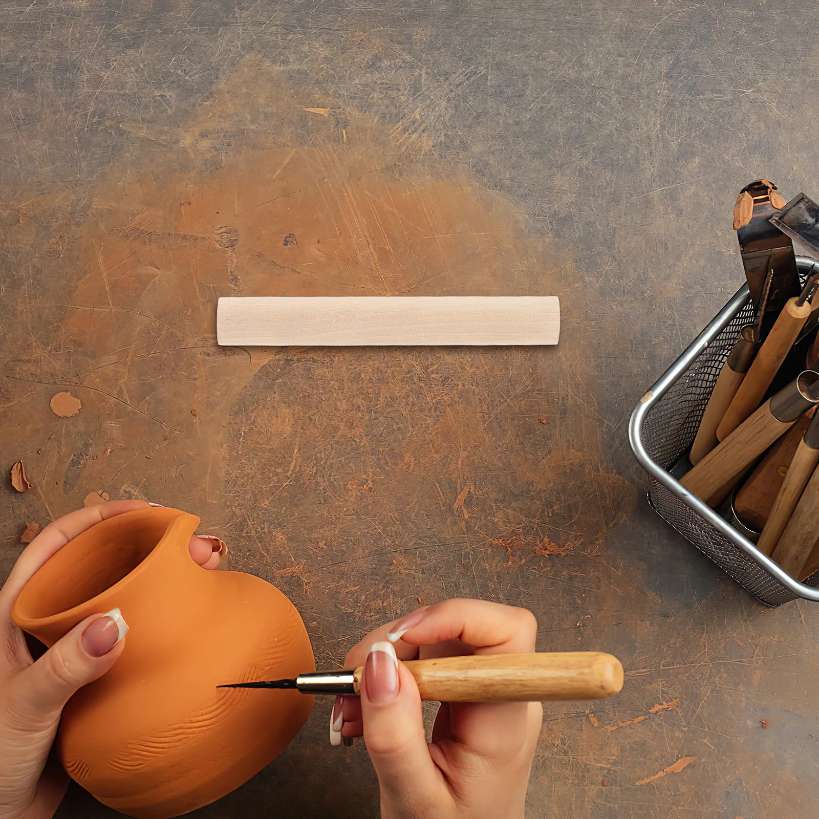 

Small Wooden Rolling Pin Pottery Clay Roller Baking Fondant Pastry Dough Roller DIY Cooking Craft Tool Small Wood Rolling Pin