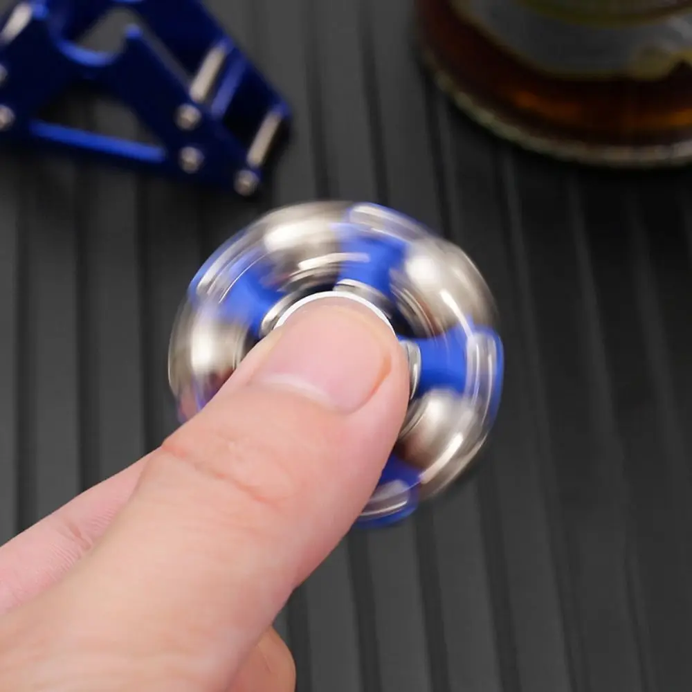 Pêndulo duplo fidget spinner dobrável metal antiestresse mão spinner brinquedos adultos giroscópio alívio do estresse brinquedo para crianças presente dos homens