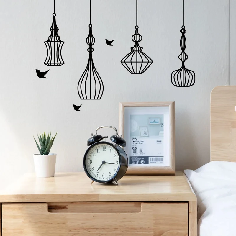 Swallow Lamp Wall Stickers Are Suitable For Living Rooms, Bedrooms, And Bathrooms. They Are Self-adhesive And Detachable