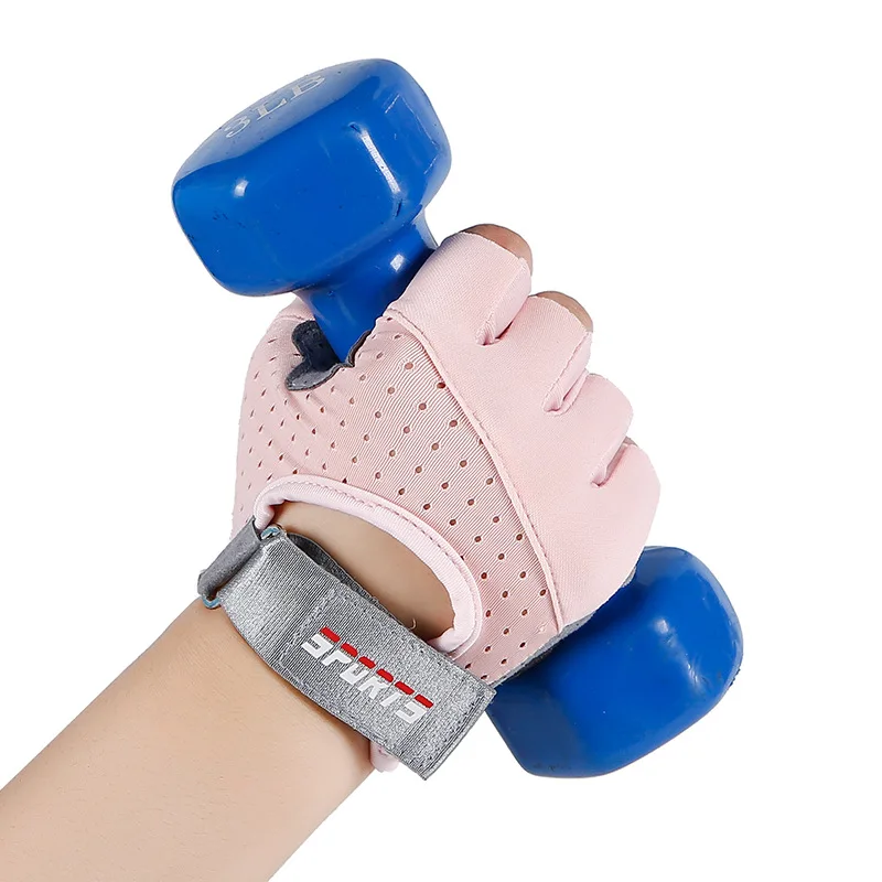 Fitness Gloves Female Yoga Sports Spinning Apparatus Lady Training Anti-Slip Breathable Thin Half Finger Barbell Cycling Gloves