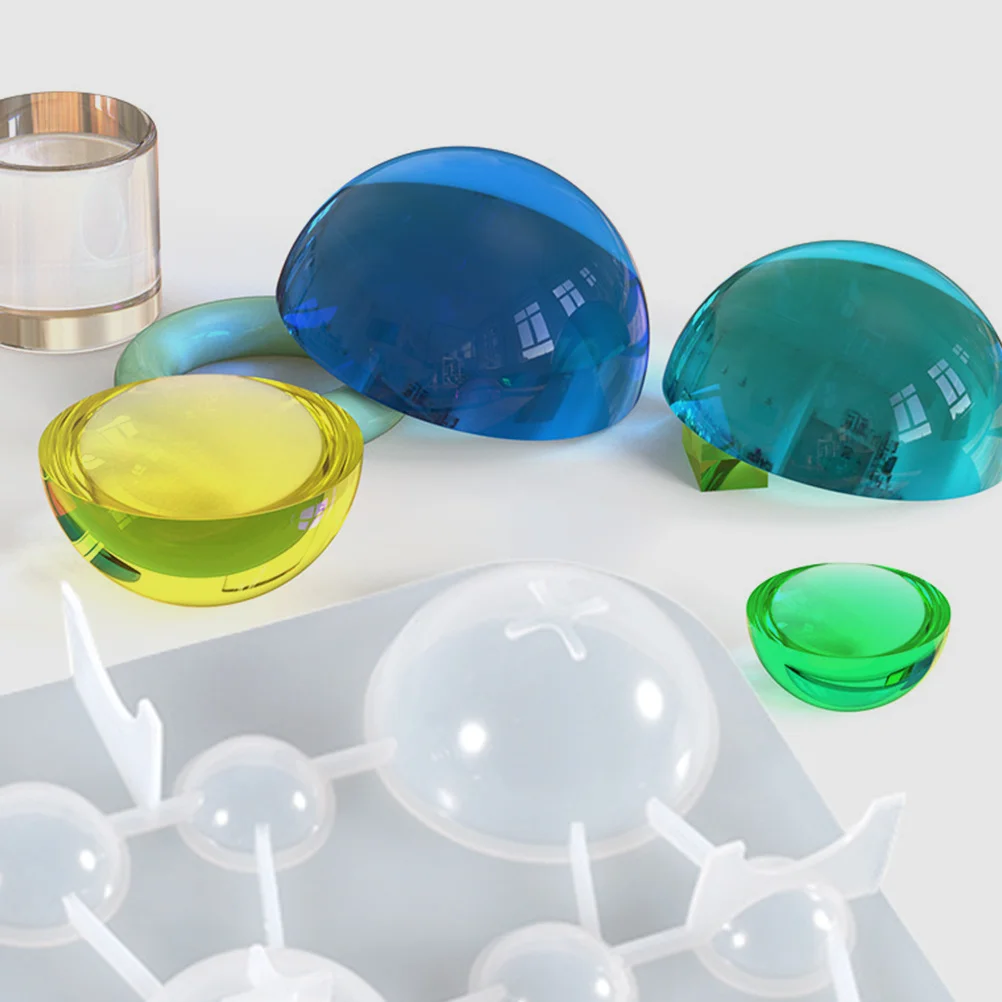 

Crystal Resin Mold Hemispheroid Silicone Diy Tool For Jewelry Making Craft Decoration Reusable Semicircle Shaped Mold