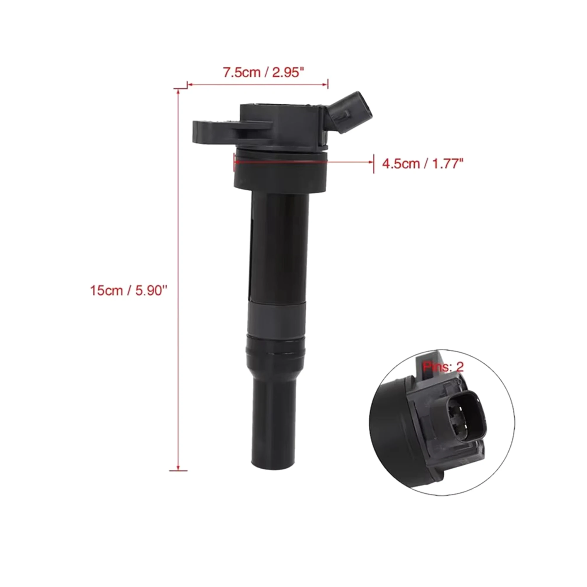 1PCS Ignition Coil 27300‑2E000 273002E000 Fit For Hyundai Sonata Elantra Creta I25 I30 IX35 Kia Soul K5 1.8L 2.0L 2011‑2020