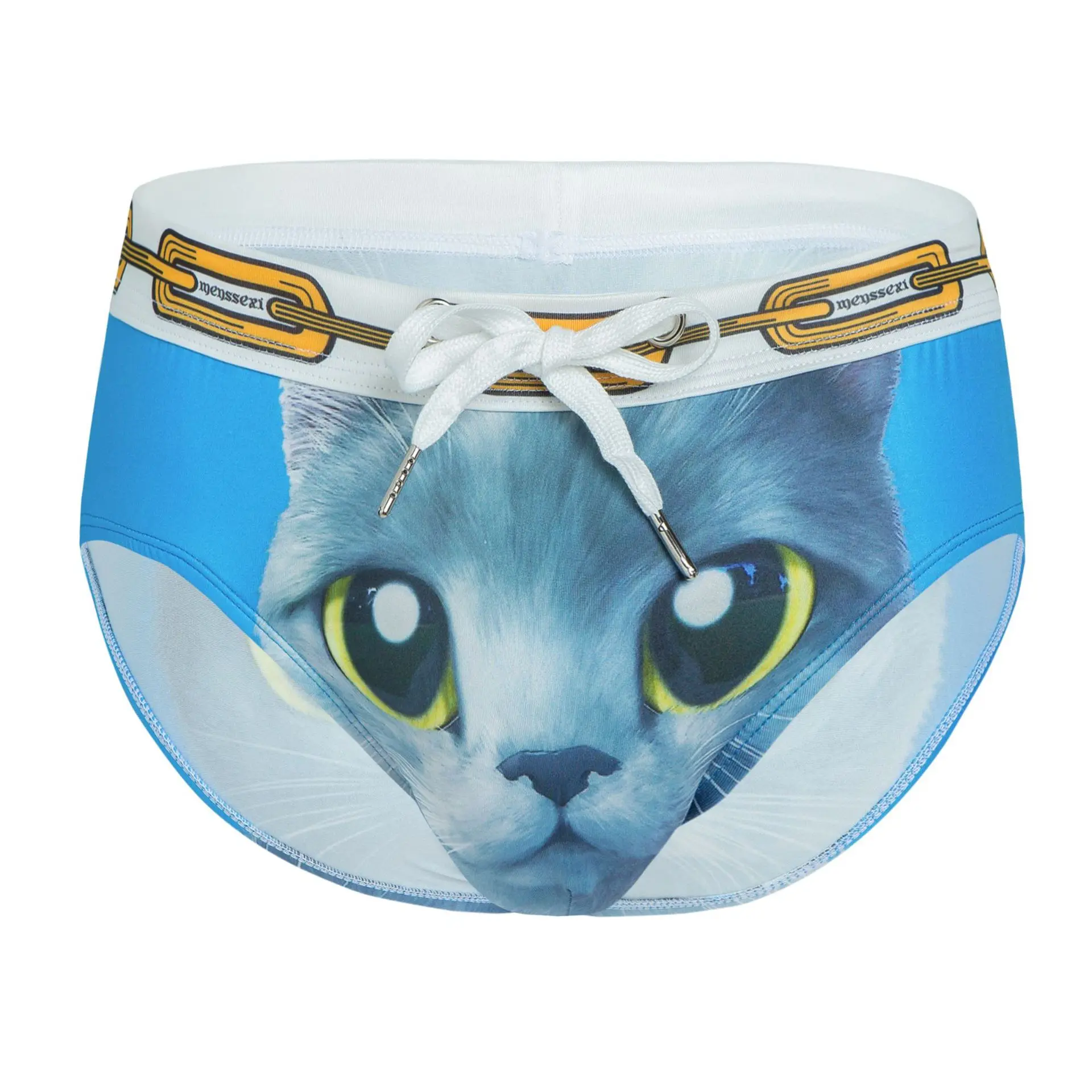 Men's sexy swimming briefs Hot spring pants High elastic swimming trunks anti-embarrassment beach bikini leopard print flamingo