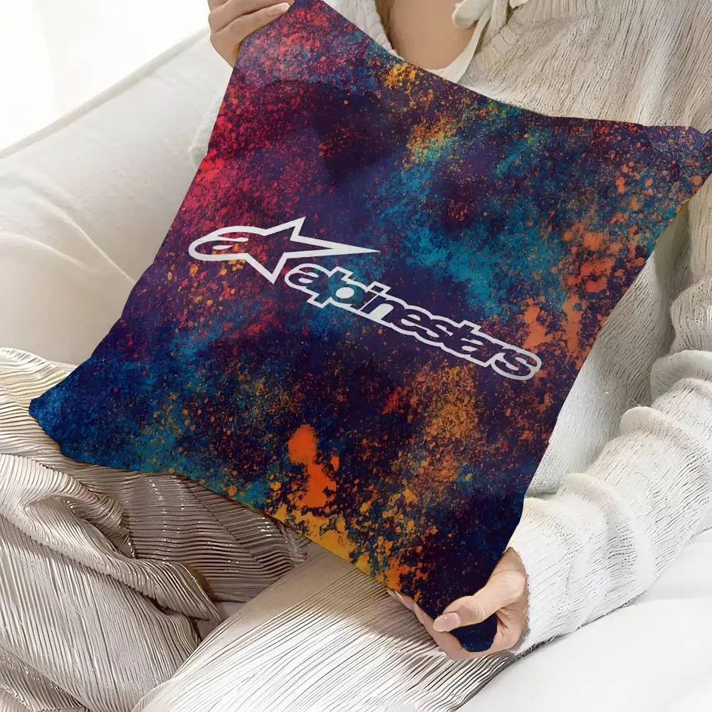 Alpinestars logo Pillow Cushion Cover Pillowcase Living Room Sofa Home Decor Customized