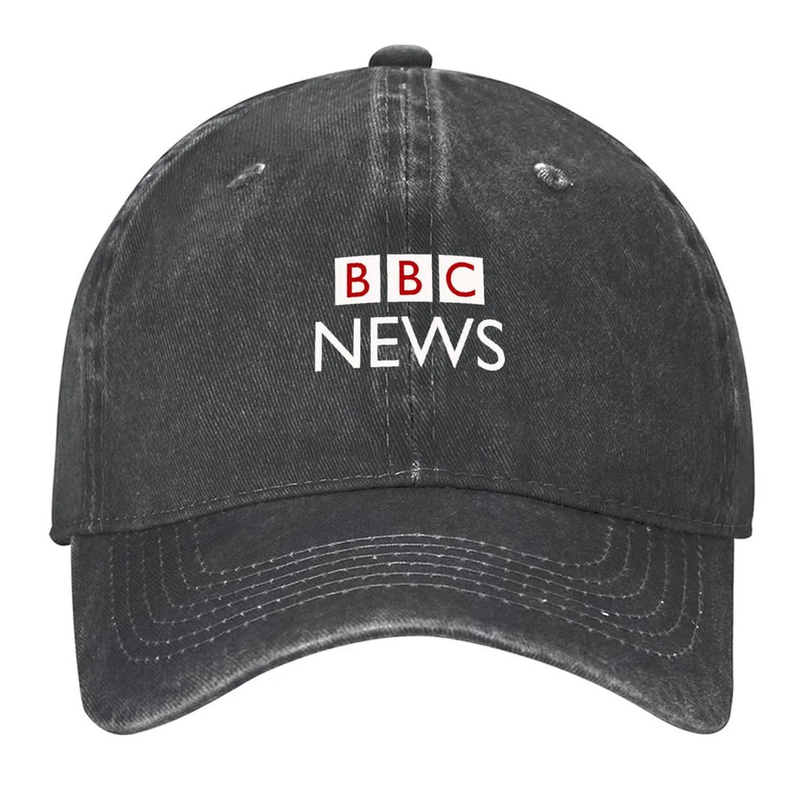 

british white news logo Baseball Cap men's big size hat Cosplay cute western Hat Designer Man Women's
