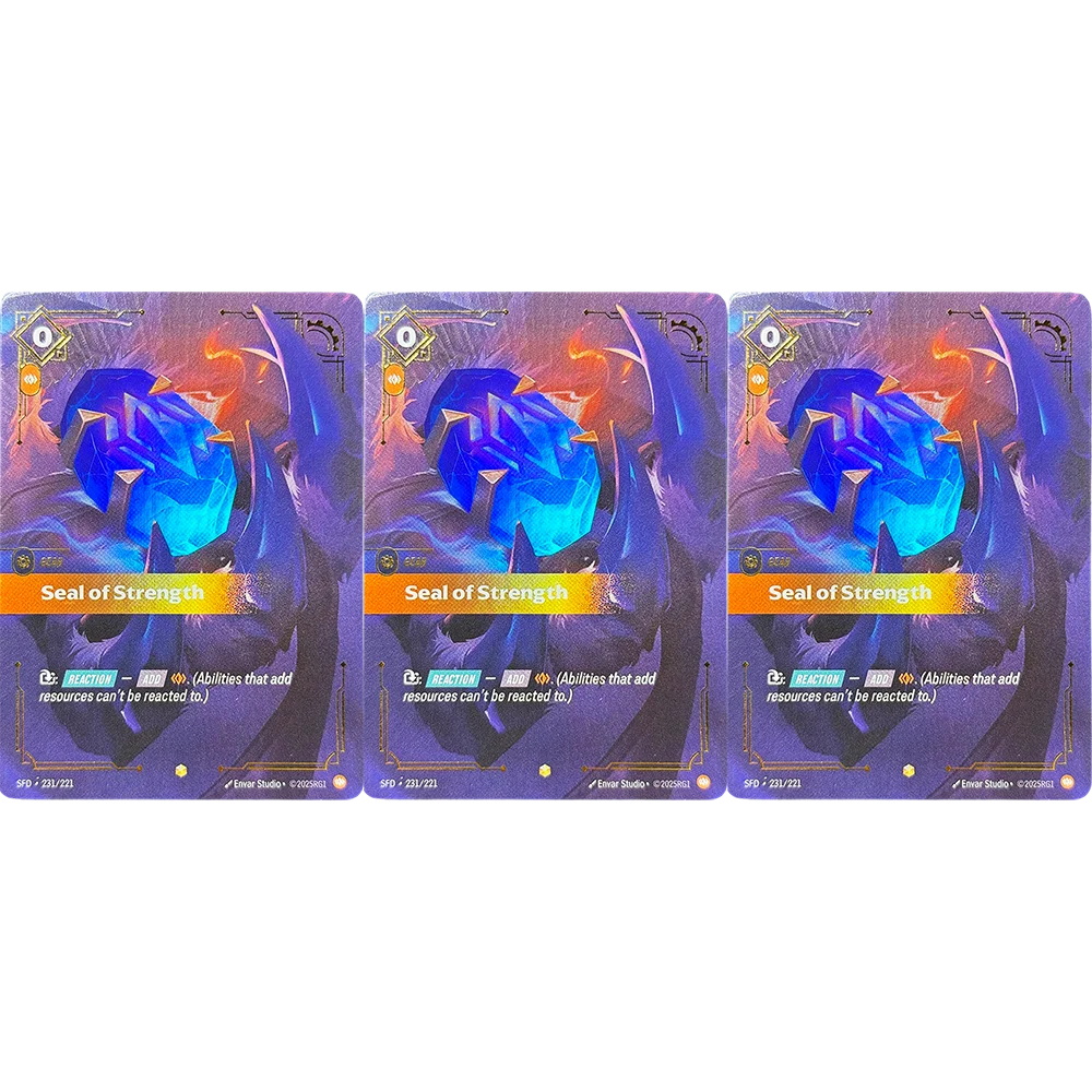 3PCS Riftbound Gear Spell Unit Game Foil Cards Anim Textured