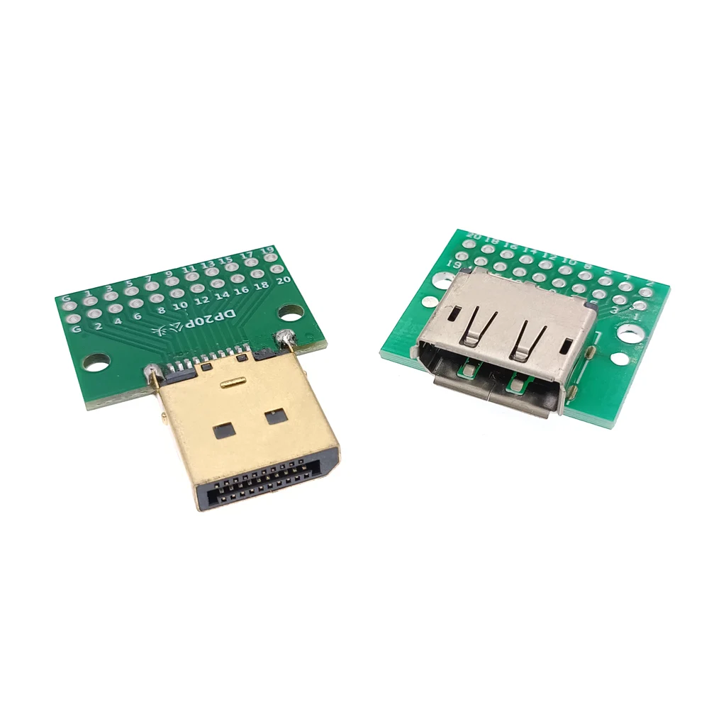 1-4PCS Display Port DP 20P Male Female Test Board Data Cable Charging Adapter Board mini DP Circuit Board