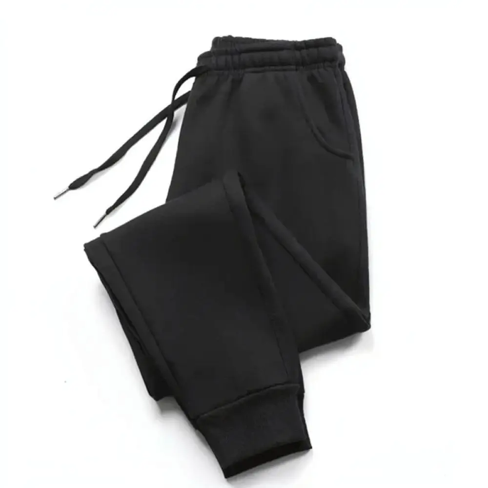 Mens Wool Blend Sweatpants Spring Autumn Casual Joggers Sport Trousers Slim Fit High Waist Stretchy Streetwear Daily Wear