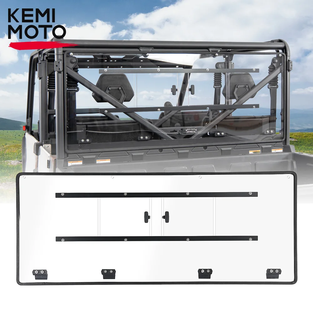 

KEMIMOTO UTV Compatible with CFMOTO UForce 1000 2019-2023 UForce 1000 XL 2022-2023 Slide Vented Rear Window Clear Windshield