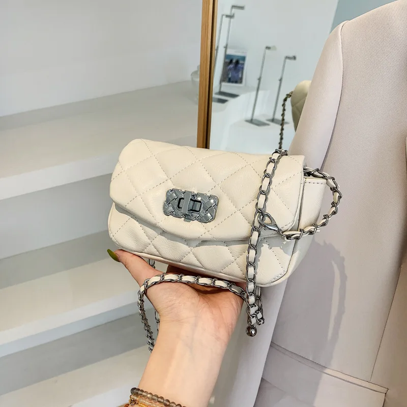 High Quality Linge Retro Women\'s Bag 2023 Fashion Trend Casual New INS Crossbody Bag Chain One Shoulder Small Square Bag Leisure