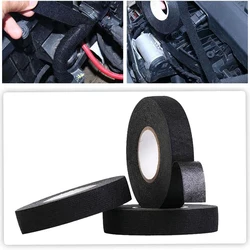 9-32mm Adhesive High Temp Fabric Tape 15/25M Automotive Wire Harness Cloth Tape for Car Electrical Wiring Harness Insulation