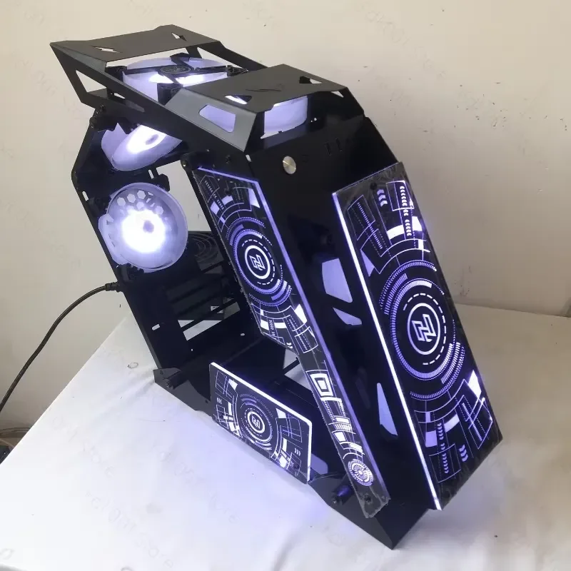 for High-End Gaming PC Case with Integrated LED Display and Pre-installed Fans Large Chassis Ensures Superior Airflow Perfect