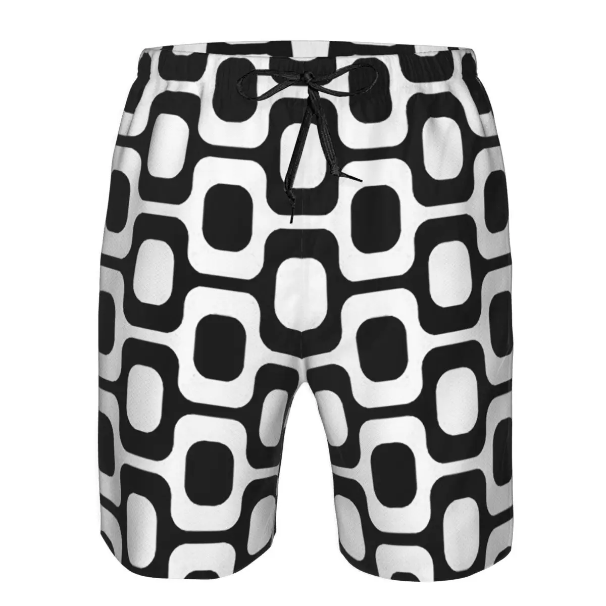 Ipanema Black And White Trunks Beach Board Shorts Casual Quick Dry Swim Summer Men Pants