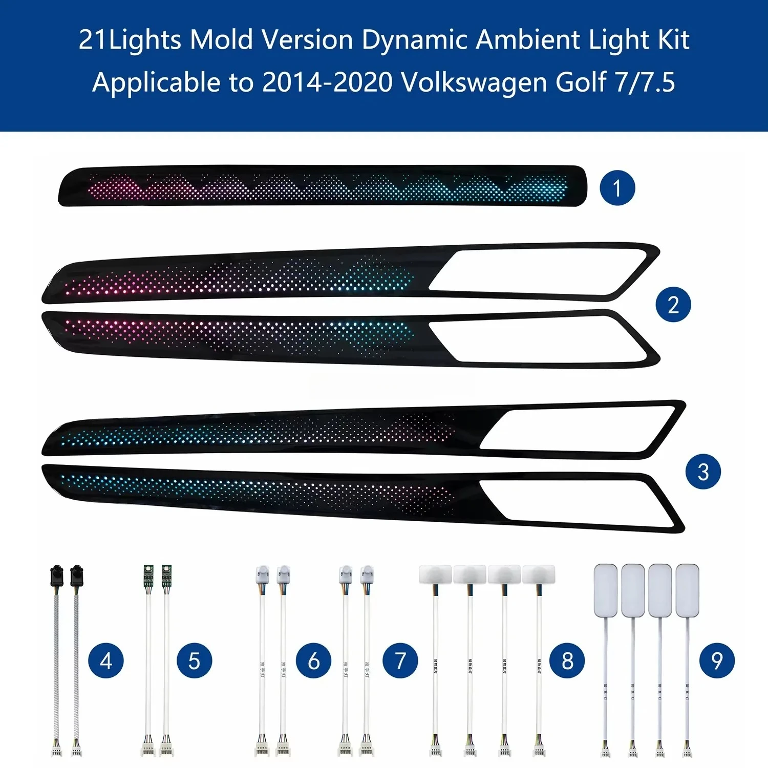 Starry Sky Dynamic Symphony Ambient Light Kit For 2014-2020  Golf 7/7.5  Atmosphere Light Car