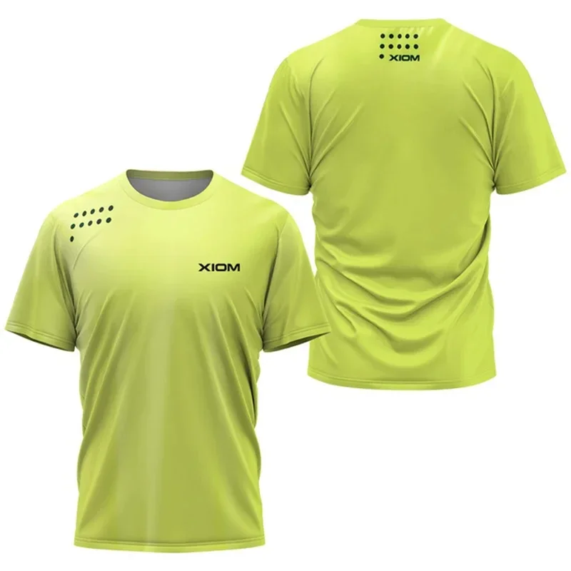 T-shirt da ping pong da uomo con motivo sfumato T-shirt da badminton estiva da uomo nuova Top da ping pong Club Manica corta ad asciugatura rapida