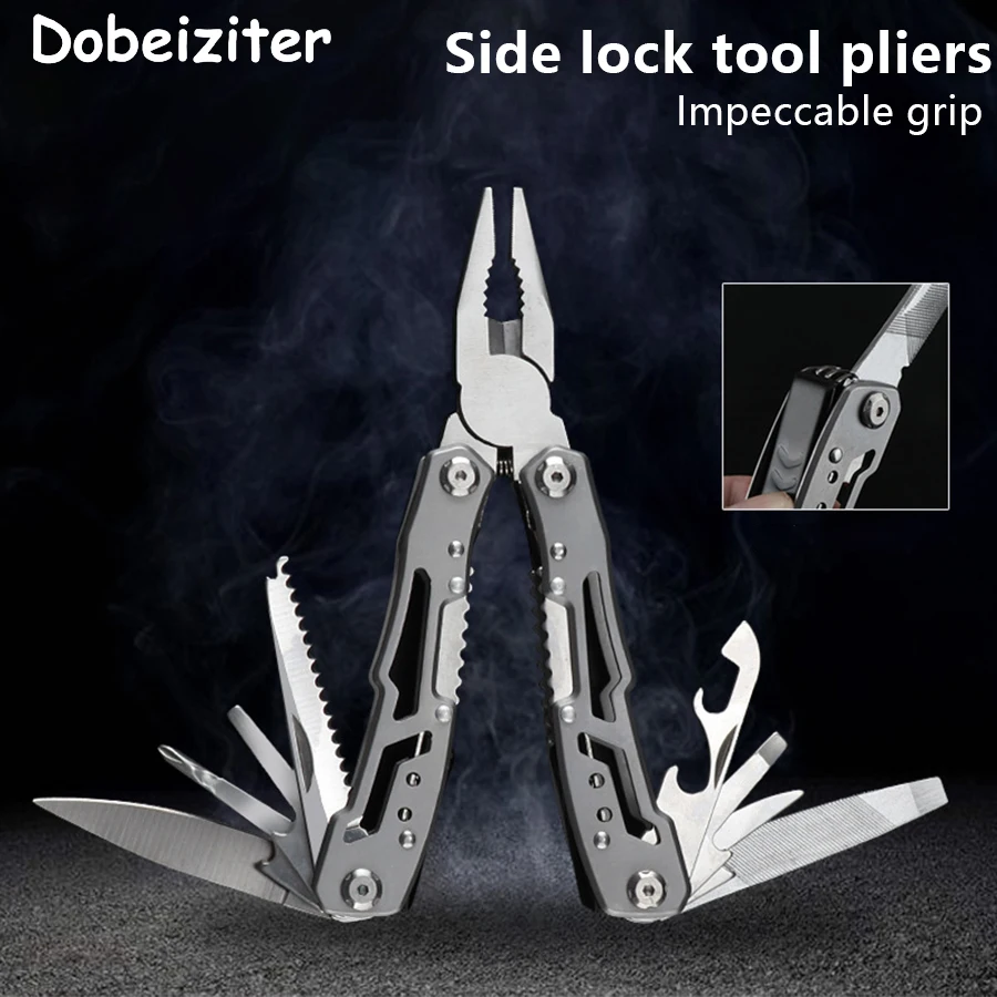 Camping Multitool Stainless Steel Portable Folding Knife Pliers Outdoor Emergency Survival Gear Multifunction Tools for Hiking