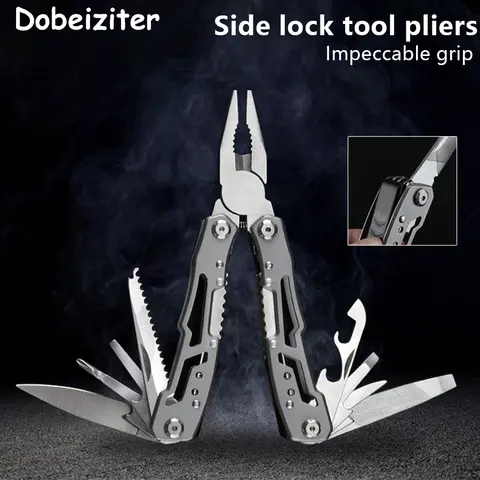 Camping Multitool Stainless Steel Portable Folding Knife Pliers Outdoor Emergency Survival Gear Multifunction Tools for Hiking