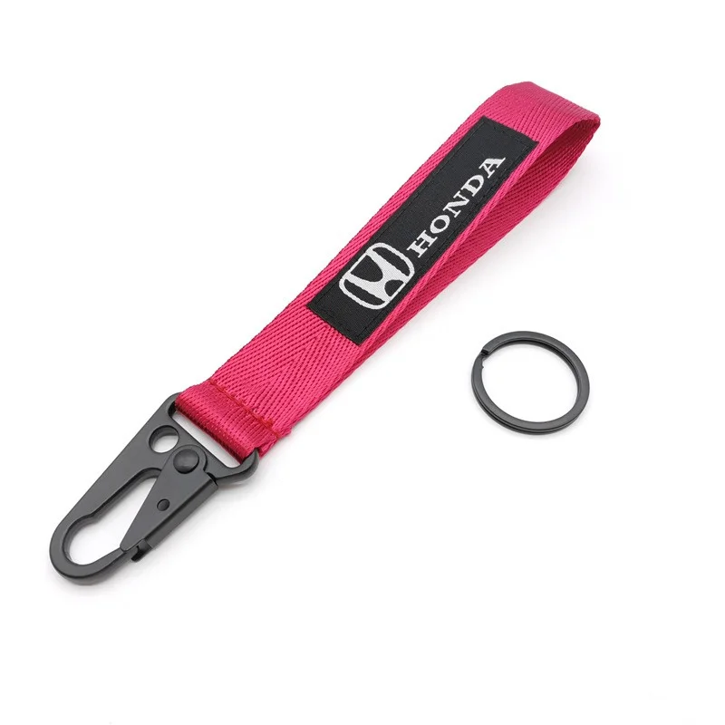 1 llavero de coche, cordón de cinta, llavero, accesorios de automóvil para Honda Mugen Jazz Insight Freed Fit CRV Civic Accord City