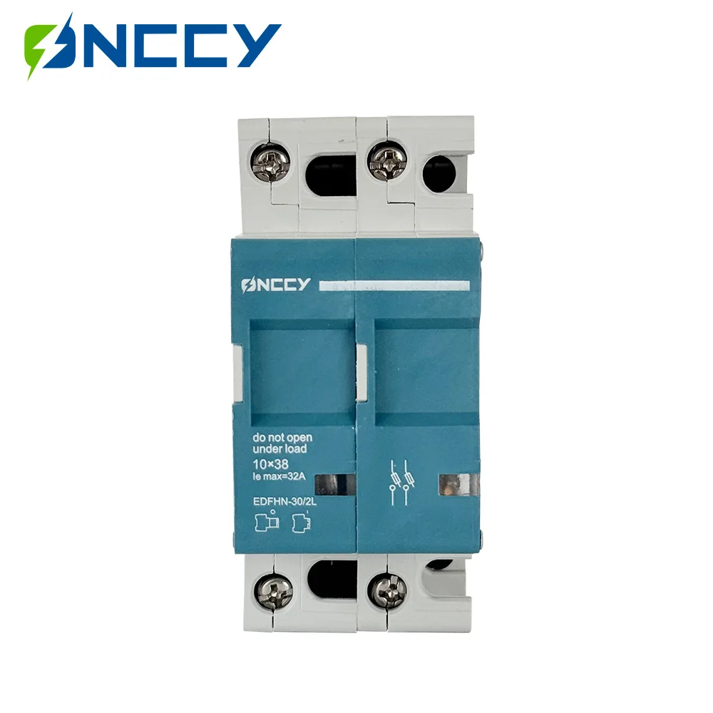 ONCCY 2P DC Fuse Holder with light, Parallel DC Fuse Holder 10*38mm High Voltage Solar PV 1000V 32A Base Photovoltaic System