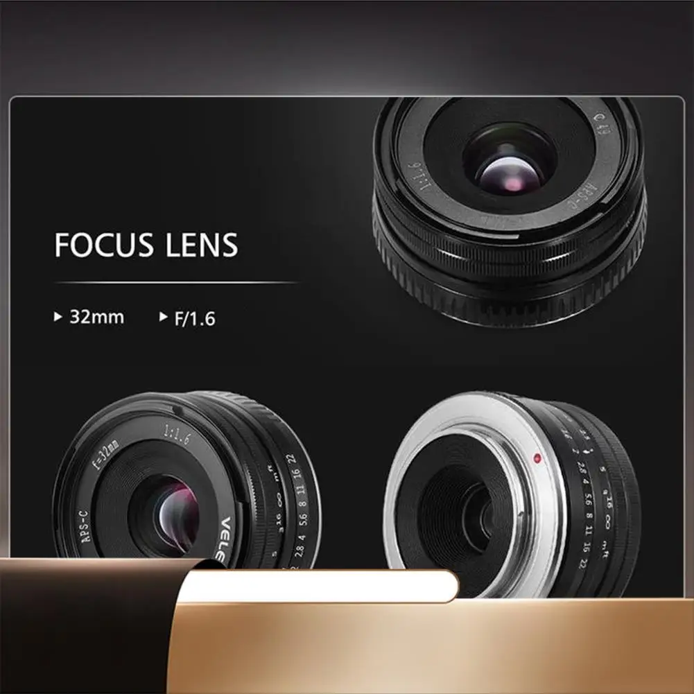 

Объектив VELEDGE 32 мм F1.6 с ручным фиксированным фокусом, часть для микро-одинарной камеры Fuji X-T X-PRO X-E, объективы для камеры серии-N35R