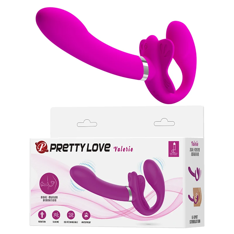Strapless 12 Speed Strap-on Dildos Vibrators For Women Vibrating Double Penetration Strapon Vibrator Lesbian