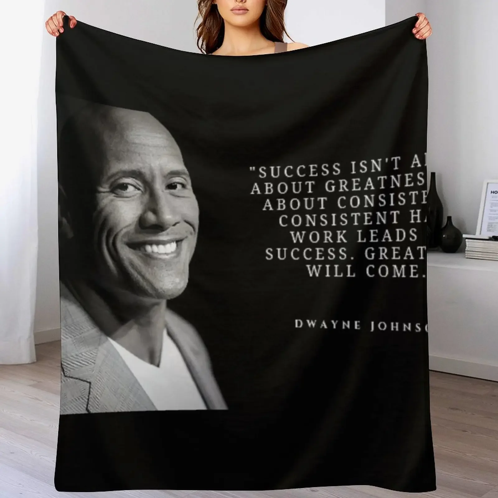 

dwayne johnson quotes Throw Blanket Personalized Gift Soft Plaid Multi-Purpose Winter beds Blankets