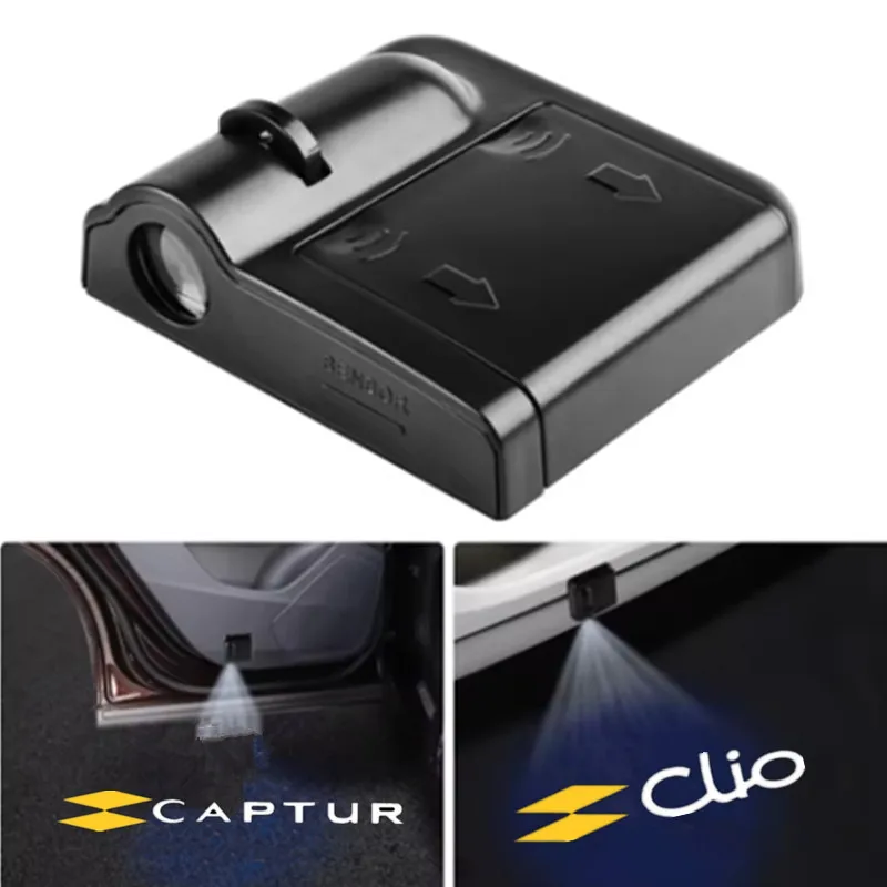 2Pcs Für Clio Captur Megane INITIALE RS GT Sport MK2 MK3 MK4 MK5 LED Auto Tür Courtesy Licht Projektor willkommen Lampen Zubehör