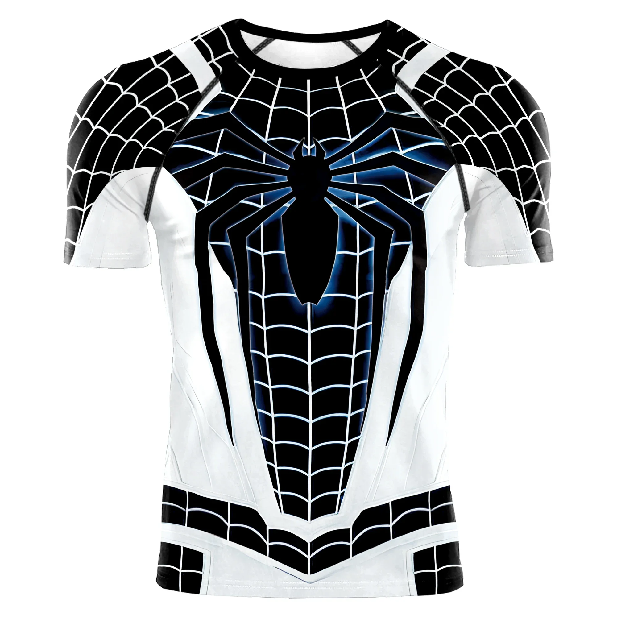 Super hero Mens Compression T Shirt Sport  Workout 3D Spider Compression Quick Dry Training Men's Running Gym Fitness Top