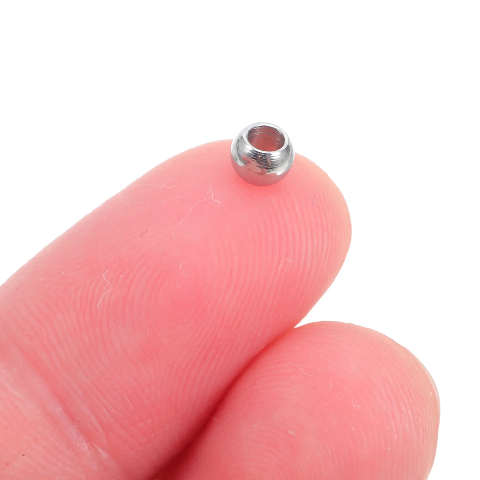 

300pcs Stainless Steel Beads for Jewelry Making Round Spacer Silver Craft Bracelet Necklaces Elegant Finish Durable