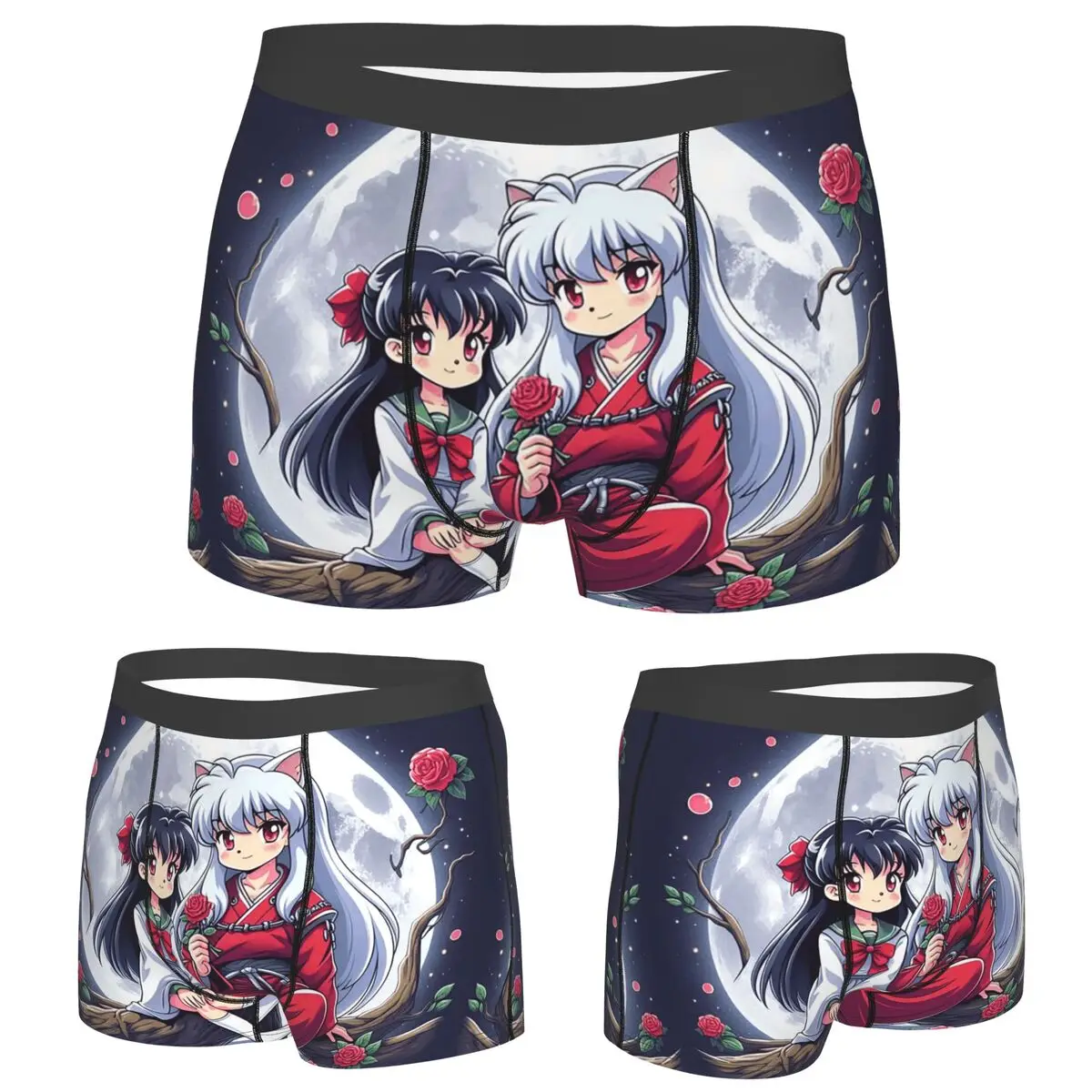

Трусы-боксеры, шорты, кимоно в стиле манга, трусики Inuyasha Sesshomaru, мужское дышащее нижнее белье для мужчин, подарки бойфренду