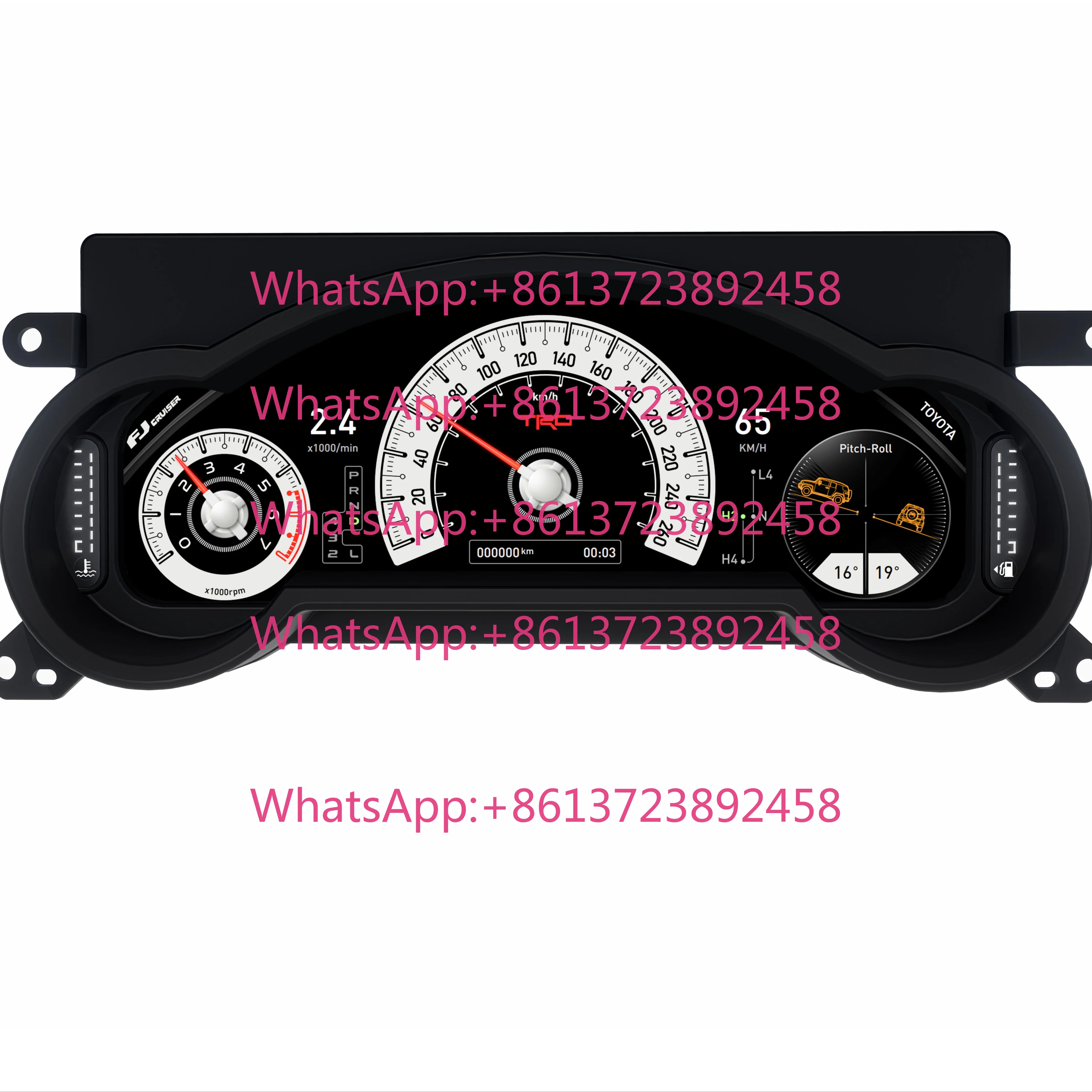 New for FJ Cruiser 2008-2023 12.3'' LCD Speedometer Gauge Digital Cluster Upgrade with GPS for Optimal Performance