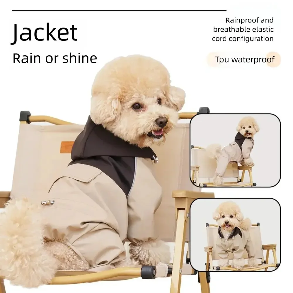 

Pet raincoat - Small-sized dog clothing, rain and sun protection, four-legged waterproof and dust-proof overcoat, pet clothing