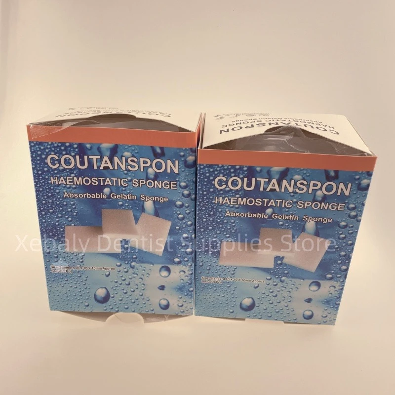 2 x 50Pcs/Box Dental Hemostasis Sponge Medical Collagen Stops Hematopoietic Sedge Cotton Pharmaceutical Brush Hemostatic Gela