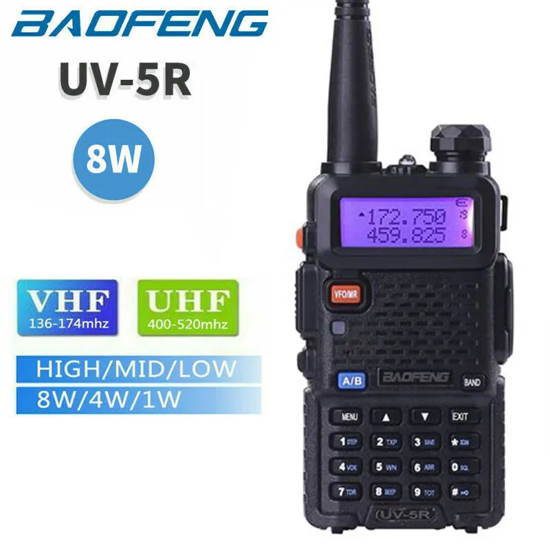 1pcs Baofeng Dual Band 8 watt walkie talkie UV-5R