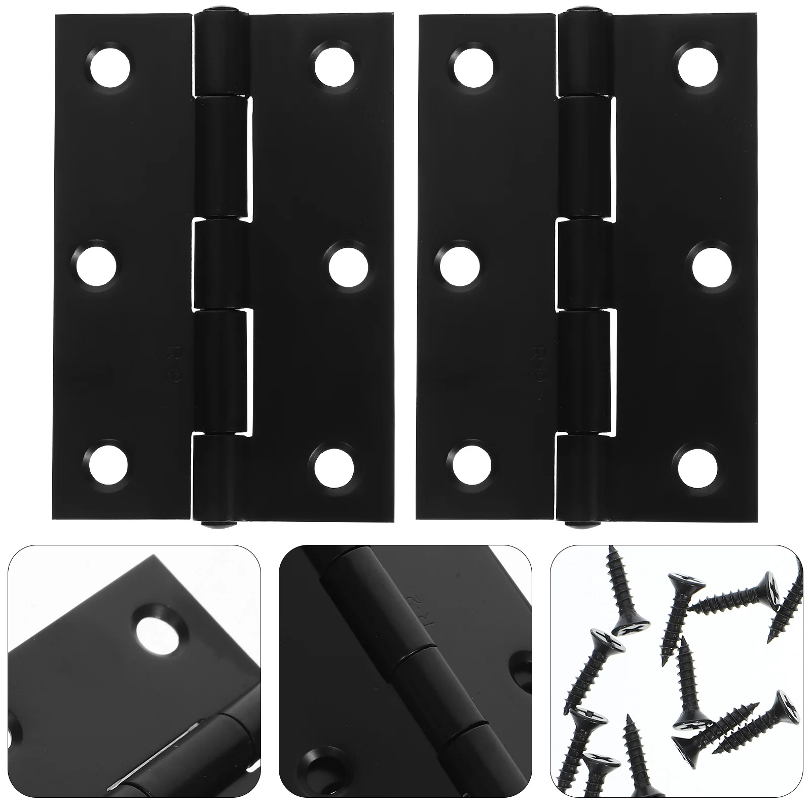 

2pcs Stainless Steel Heavy Duty Metal Door Hinges For Interior Exterior Residential Commercial Use Durable Small Hinges For Wood