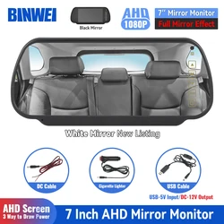BINWEI 7 Inch AHD Car Mirror Monitor for Vehicle Parking Rear View Camera Automotive 7