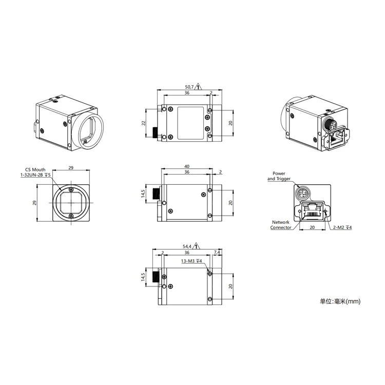 마인드비전 MV-GE130M MV-GE130GM MV-GE131GC 고속 카메라 GigE 머신 비전 산업용 카메라