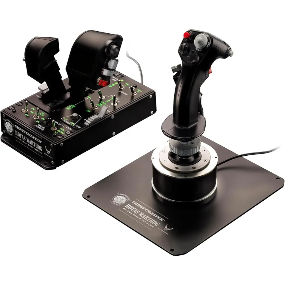 HOTAS Warthog Flight Stick, acelerador e painel de controle para simulação de vôo, réplica oficial da aeronave A-10C da Força Aérea dos EUA