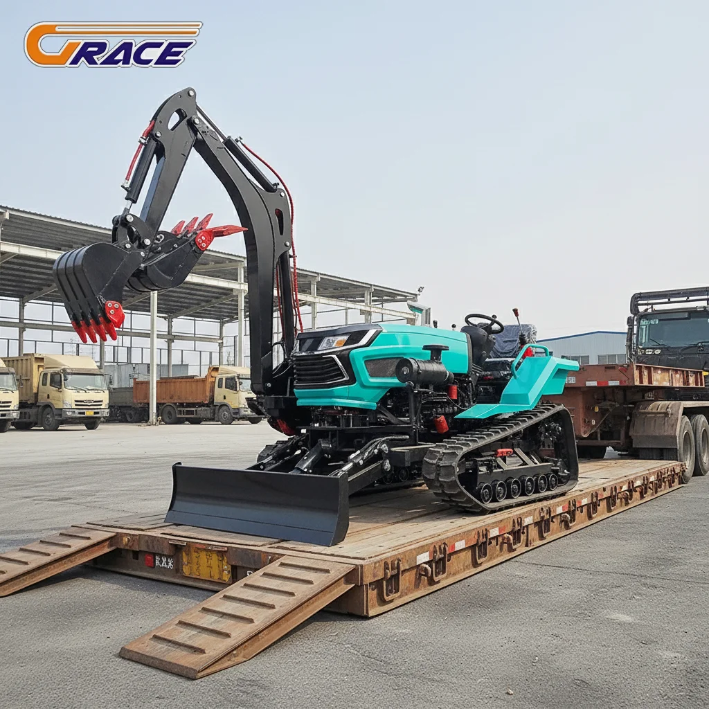 

Hot Sale New 80HP Crawler Tractor For Sale Multi Purpose Machinery With Hydraulic Quick Hitch And Rotary Tiller