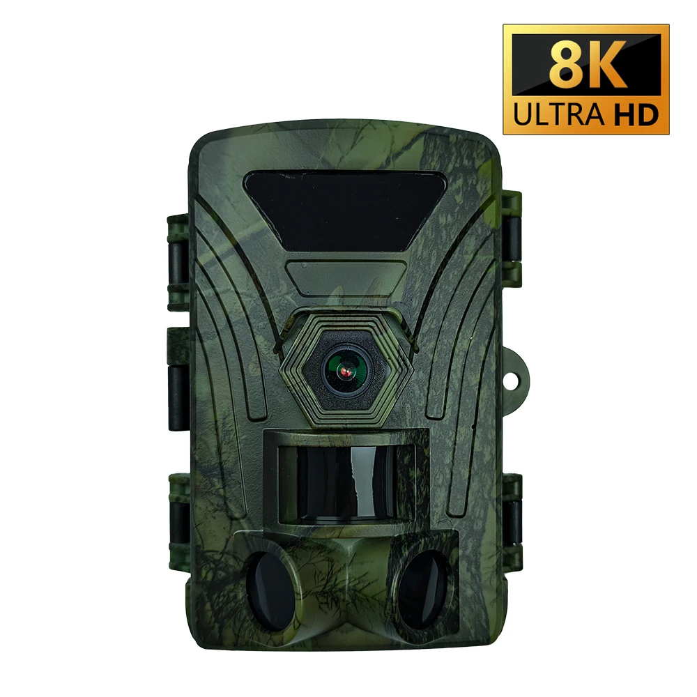 Trail Camera 60MP 8K Game Camera Wildlife with Night Vision Motion Activated 120° Detection Angle for Wildlife  Garden Tracks