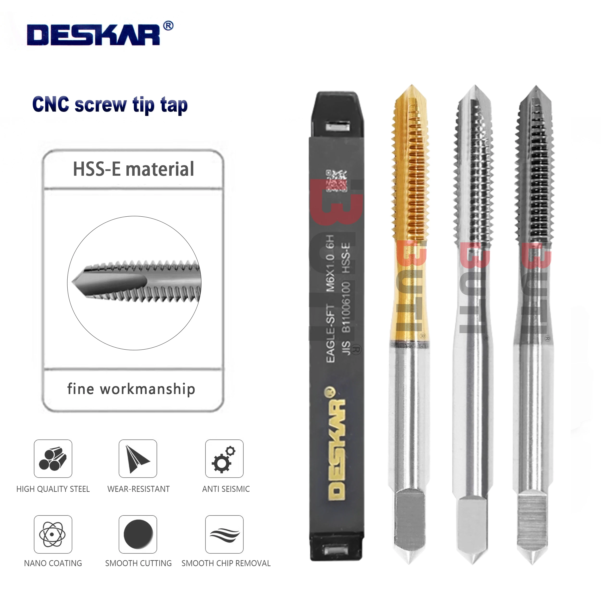 

Токарный станок с ЧПУ DESKAR, метчик с наконечником улитки с числовым управлением M3/M4/M5/M6/M8/M10/M12, метчик с прямой канавкой для специального назначения