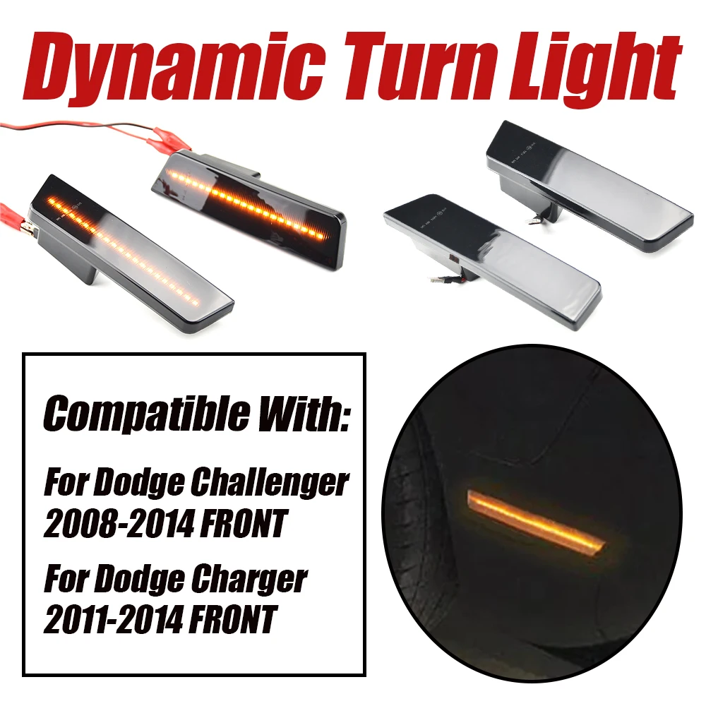 For Dodge Challenger 2008-2014 Car Accsesories Front Rear Bumper LED Marker Light Lamp