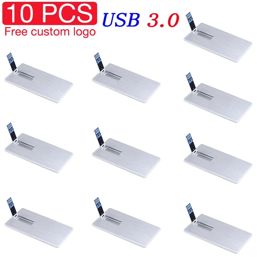 JASTER 10PCS LOT Free Custom Logo USB Flash Drive 128GB Wedding Gift Memory Stick 64GB Metal Pen Drive 32GB Wholesale U Disk 16G