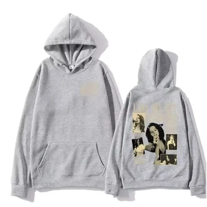 

Casual Lana Del Rey Singer Hoodies for Men and Women Harajuku Fashion Long Sleeves Sweatshirts Moleton Graphic Prints Streetwear