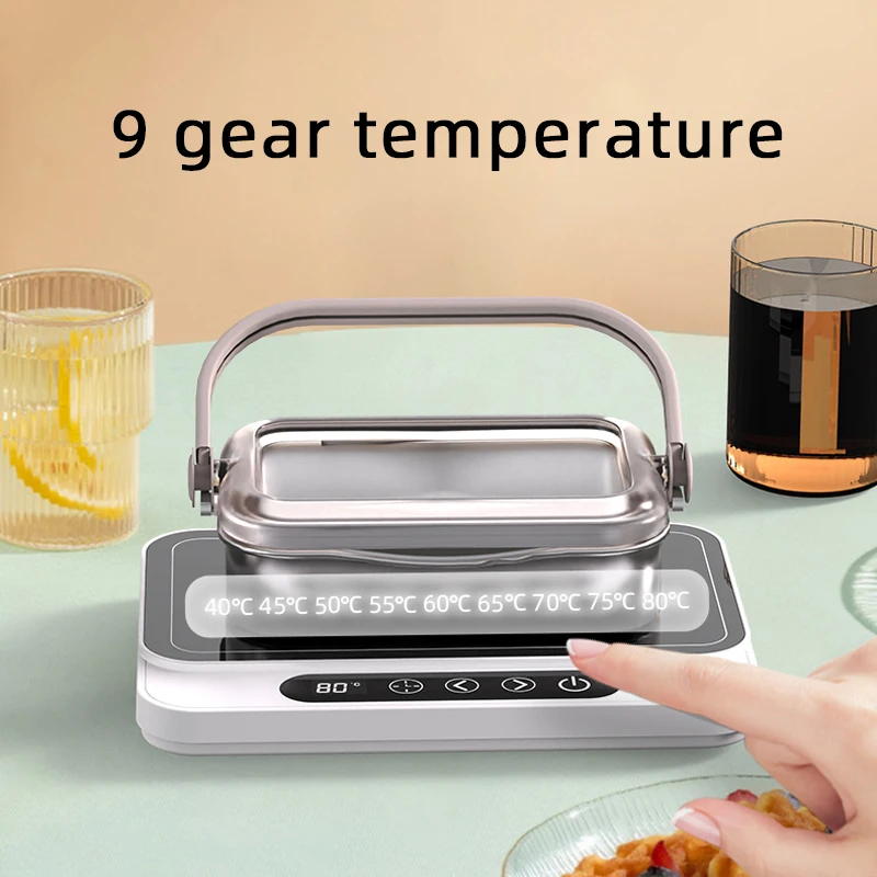 50W Cup Heater Mug Warmer Electric Hot Plate 9 Gear Temperature Warmer Coaster Heating Lunch Box Milk Coffee Home Office 220V