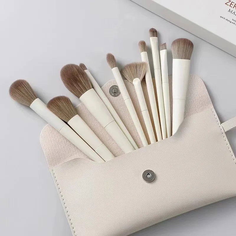 Pennello per trucco da 10 pezzi, pennello per fondotinta, fard, ombretto, pennello per sopracciglia, contorno labbra, viso, pennello per trucco, strumenti di bellezza