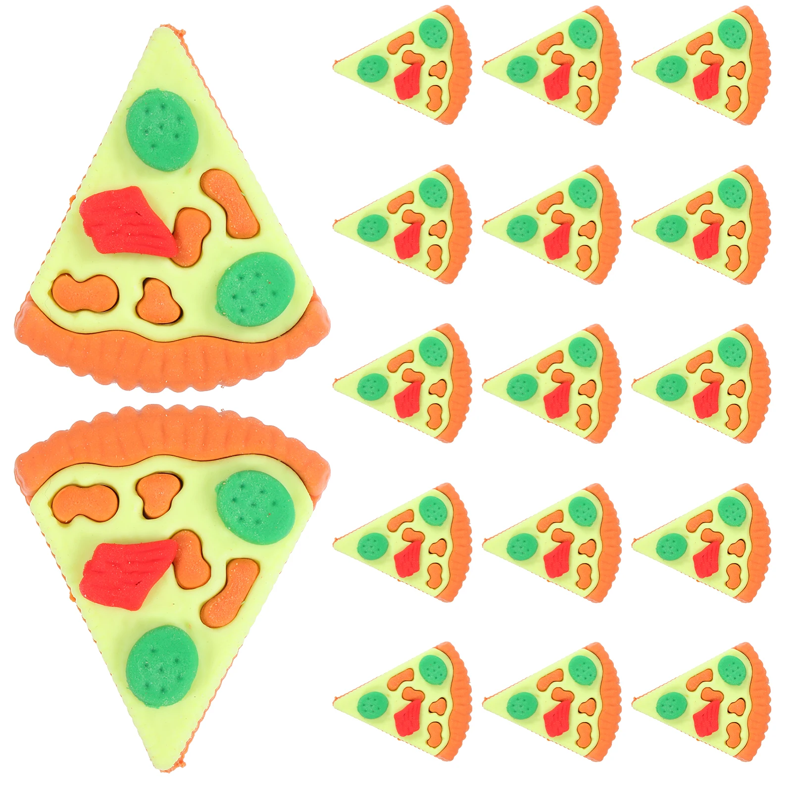 

30 Pcs Triangle Pizza Eraser Cute Erasers Kawaii Creative for School Supplies Mini Classroom Gifts Students