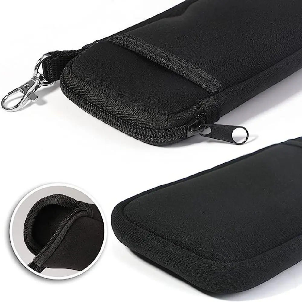 Estuche suave para gafas portátil con hebilla, bolsa para teléfono con cremallera, resistente al desgaste, ultraligera, almacenamiento para teléfono móvil